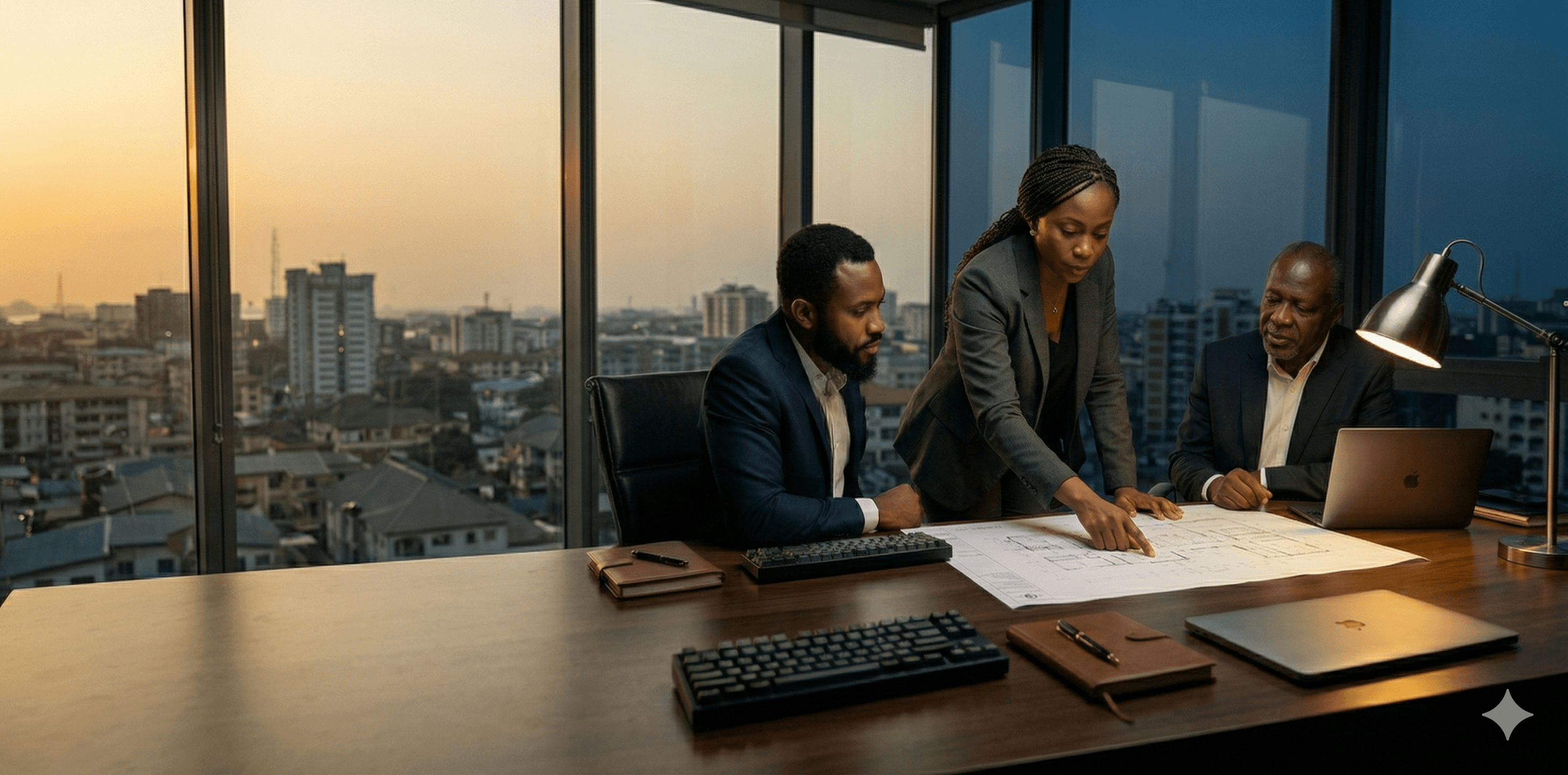 Technical lead analyzing strategic foresight metrics in a high-tech industrial command center