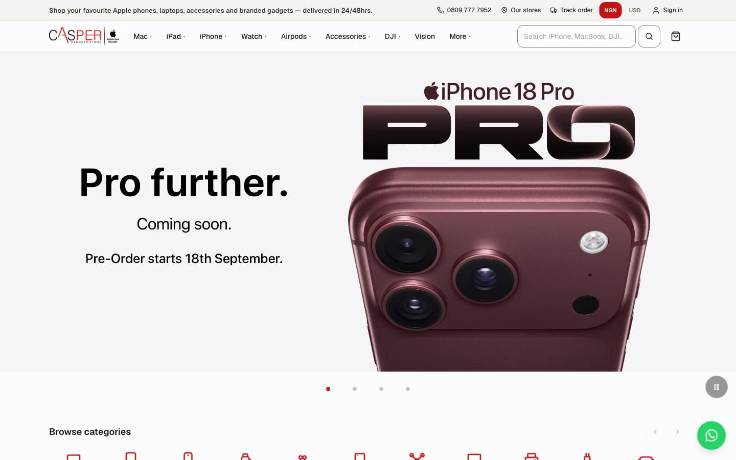 Homepage of caspergadgets.com — Casper Gadgets